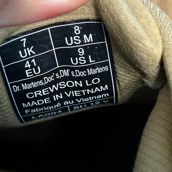 DR MARTENS Crewson Lo suede lace up oxfords shoes women’s 9 new - Picture 3 of 6